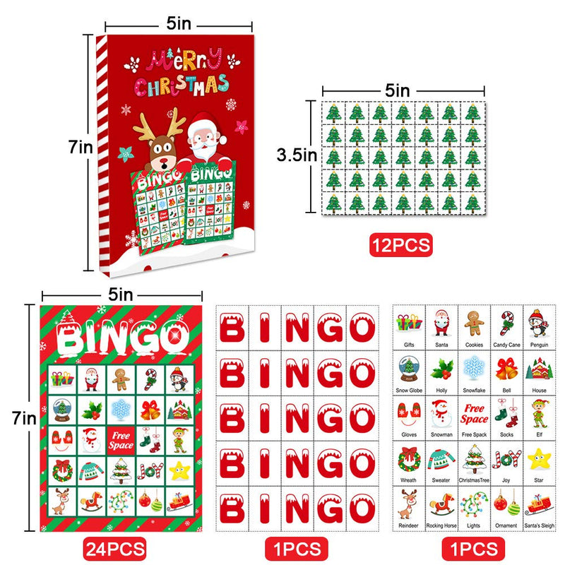 Christmas Bingo Game Party Supplies - Xmas Gifts for Kids 24 Players - BeesActive Australia