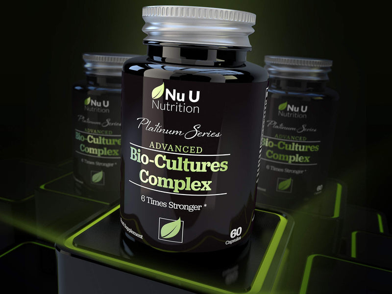 Bio-Cultures Probiotics 5 Active Strains 60 Billion CFU Source Powder, 6 Times Stronger, 6 Billion Live CFUs, with Lactobacillus Acidophilus & Bifidobacterium for Adults, 60 Vegetarian Capsules - BeesActive Australia