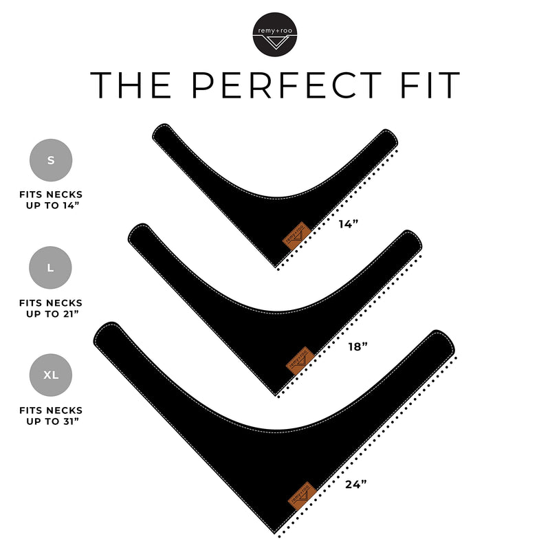 Remy+Roo Dog Bandanas - 4 Pack | Timeless Set | Premium Durable Fabric | Unique Shape | Adjustable Fit | Multiple Sizes Offered Large - BeesActive Australia