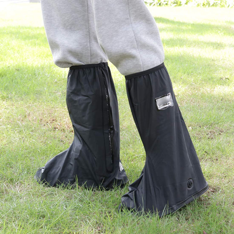 KRATARC Waterproof Shoes Covers Foldable Rain Boot Reflective Snow for Men Women Outdoor Cycling Walking Hiking Black Medium - BeesActive Australia