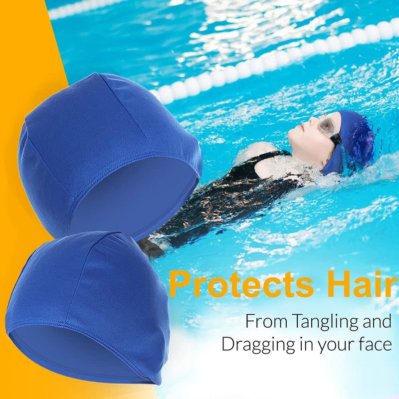 BEEMO Kids Swim Cap Solid Polyester - Swimming & Bathing Caps for Boys & Girls Stretchable & Snug Fit, Sun & Chlorine Protection for Short/Long Hair, Ideal for Adults Green - BeesActive Australia