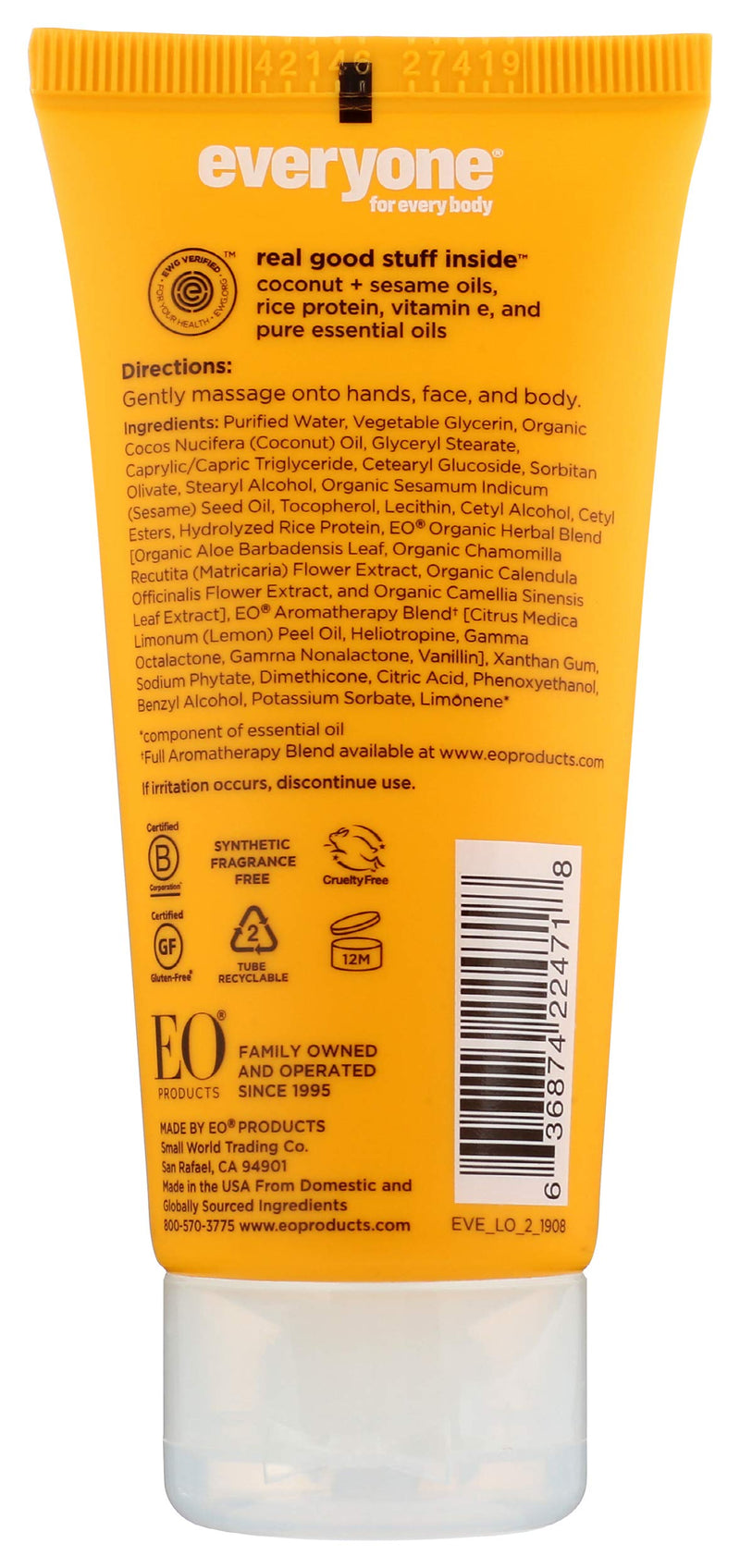 EO, Lotion Everyone Coconut Lemon Impulse, 2 Ounce - BeesActive Australia