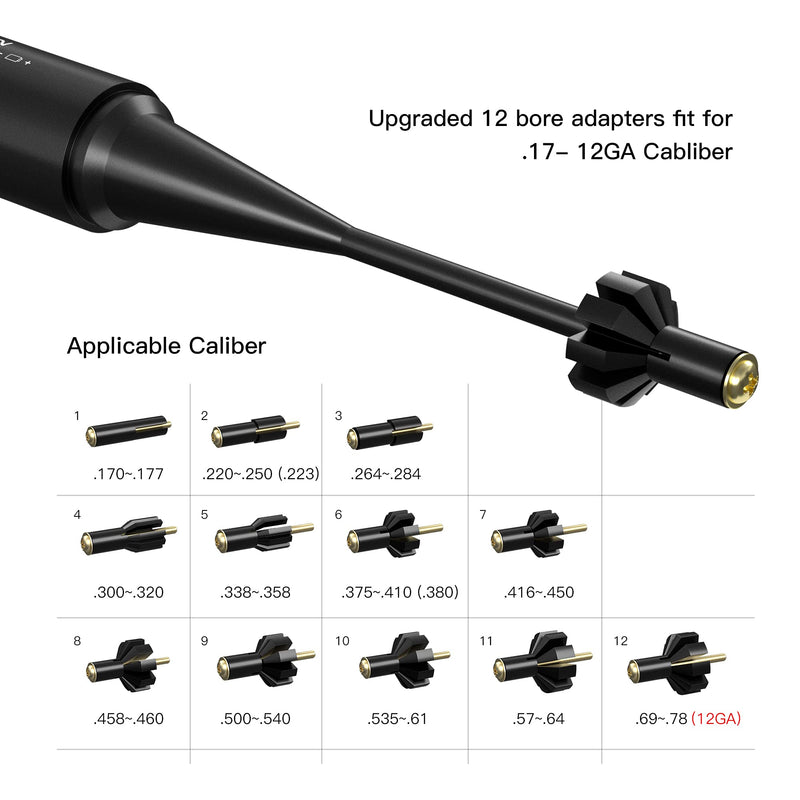 GUNDOTA Green Laser Bore Sight Kit for .177 to 12GA Multiple Caliber, Barrel Laser Universal Bore Sighter AME Point Laser Sighting with Button Switch for Hunting Zeroing Rifle Pistol - BeesActive Australia