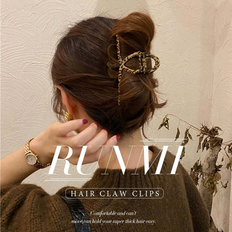 Runmi Hair Claw Clips Black Large Hair Clips Hair Accessories for Women and Girls (A) A - BeesActive Australia