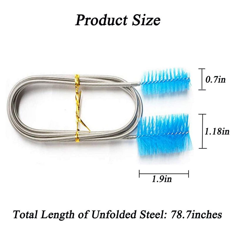 ZLMC Aquarium Filter Brush Long Brush Flexible Double Ended Bristles for Fish Tank or Home Kitchen - BeesActive Australia