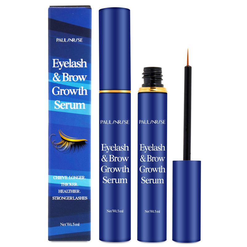 PAULINRISE Natural Eyelash Growth Serum and Brow Enhancer to Grow Thicker, Longer Lashes for Long, Luscious Lashes and Eyebrows[5ml] - BeesActive Australia