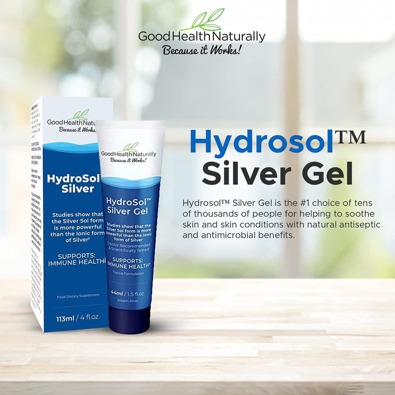 Hydrosol Silver Gel - Treatment for Skin Sores and Infections, Antibacterial Wash | 44 mL - Good Health Naturally - BeesActive Australia