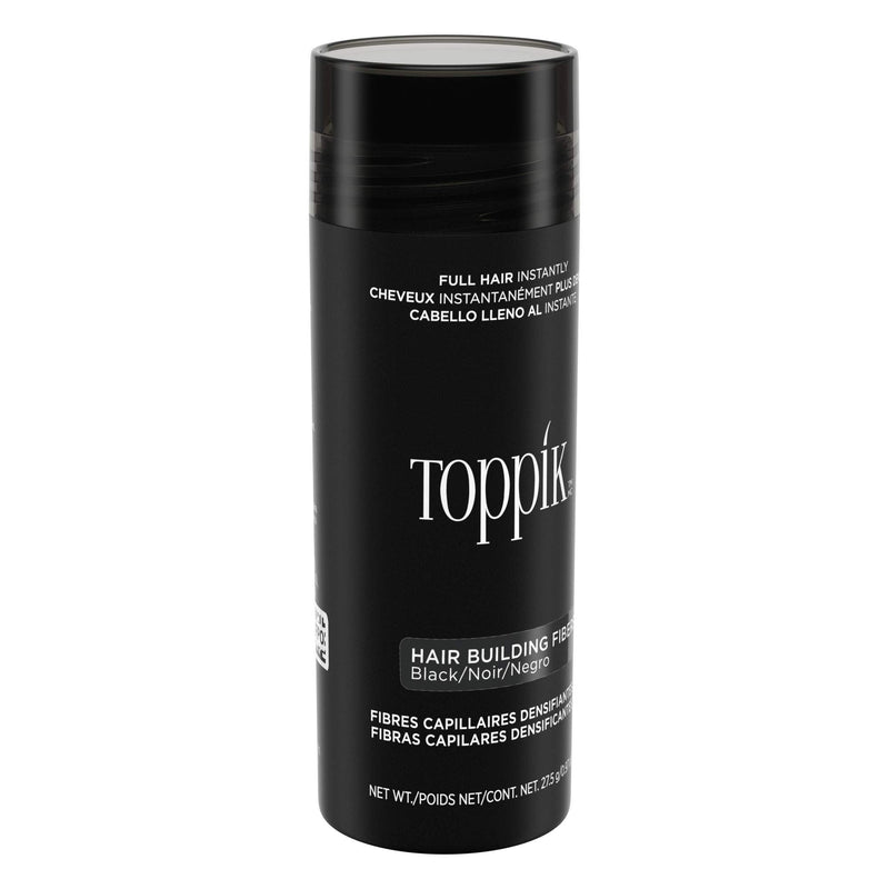 Toppik Hair Building Fibres Powder, Black, Keratin-Derived Fibres for Naturally Thicker Looking Hair, 27.5g - BeesActive Australia