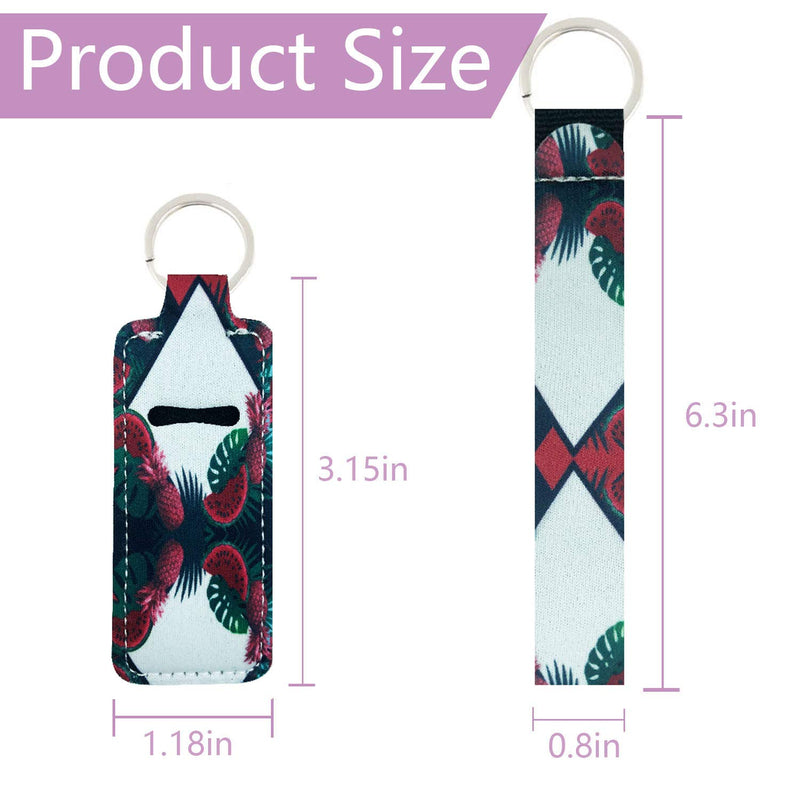 Neoprene Wristlet Keychain Clip-on Sleeve Chapstick Pouch Lipstick - BeesActive Australia