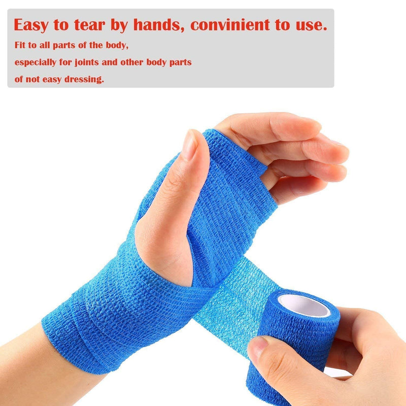 Nature Therapy First Step Cohesive Bandage 5cm x 4.5m (Blue, Box of 6) Pack of 6 Blue - BeesActive Australia