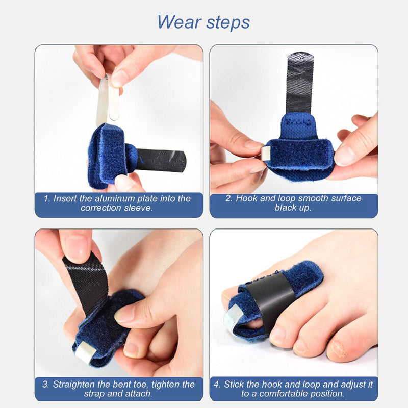 Claw Toe Straightener, Soft Hook and Loop Hammer Toe Straightener Wear Resistant for Home Travel - BeesActive Australia