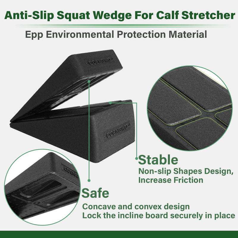 Slant Board for Calf Stretching, Calf Stretcher Slant Board for Squats Wedge Block Incline Board for Physical Therapy, Achilles tendon, Foot Stretching, Calf Raise - BeesActive Australia