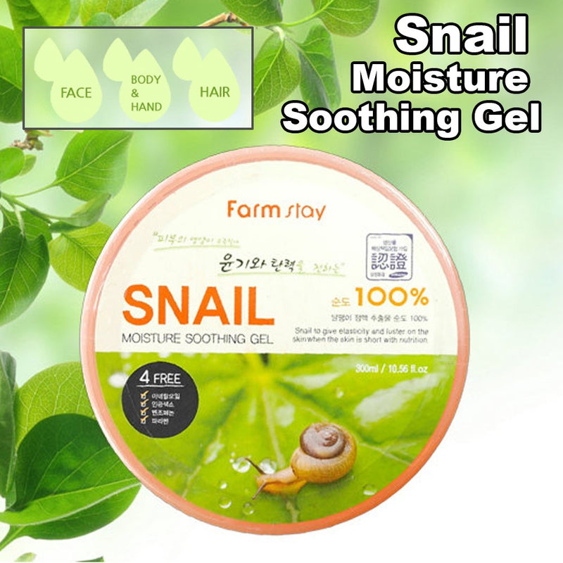 Farmstay 10.14-ounce Moisture Soothing Gel Snail - BeesActive Australia