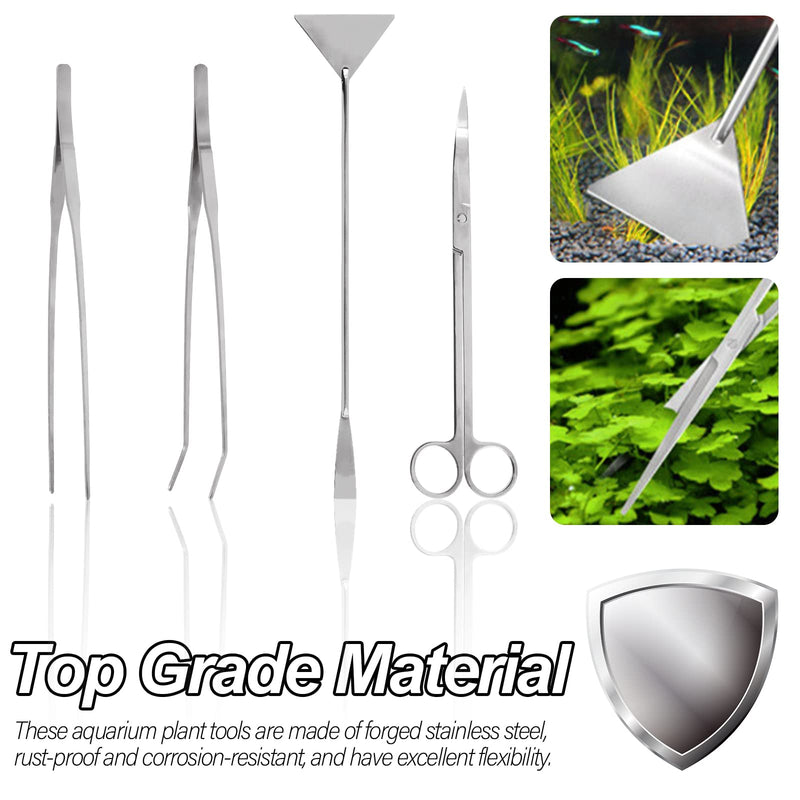 Wokape 15Pcs Aquarium Aquascaping Tools Kit with Replacement Blades, Stainless Steel Aquarium Plant Tools for Clean Fish Tank - BeesActive Australia