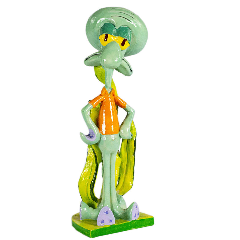 Penn-Plax Squidward Aquarium Resin Décor Ornament - Bring a Little Bikini Bottom and Spongebob to Your Tank - Stands 6.75" high - BeesActive Australia