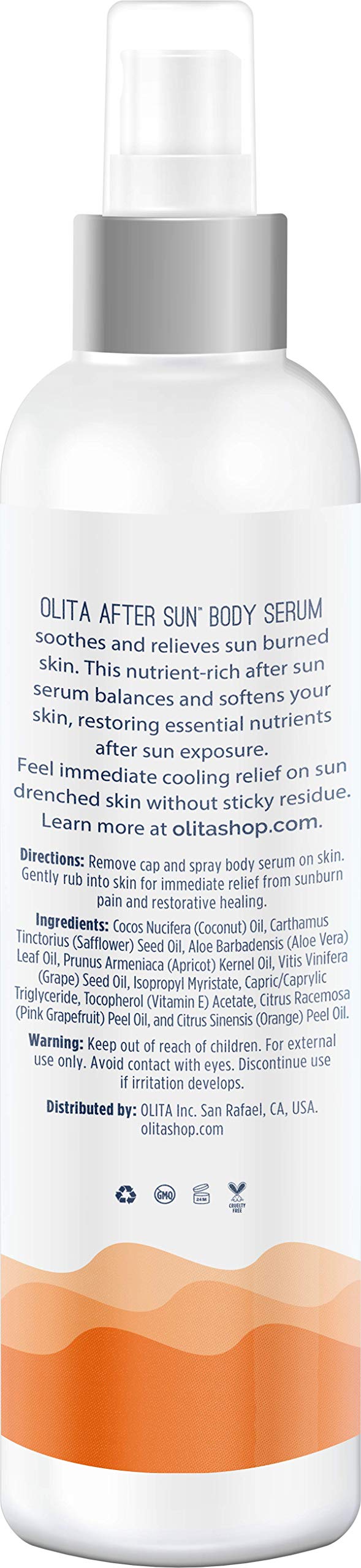 Olita: AfterSun Body Serum - 8 oz - Soothing Citrus Fragrance - Hydrating Body Oil with Aloe Vera - All-Natural with Vitamin E - Cooling After Sun and Sunburn Relief - BeesActive Australia