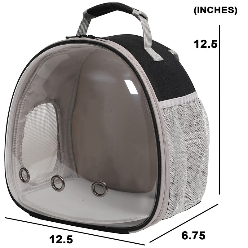 Guinea Pig Backpack, Space Capsule Bubble Window Guinea Pig Backpack Carrier, Small Animal Carrier Backpack for Bird Bearded Dragon Guinea Pig Bunny BLACK - BeesActive Australia