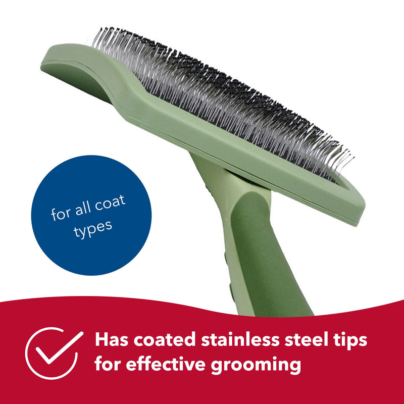 Coastal Pet Safari Curved Firm Slicker Dog Brush - Dog Deshedding Brush - Prevents Mats and Tangled Hair - For Dogs with Short or Long Hair - One Size - 6.5" x 3.06" - BeesActive Australia