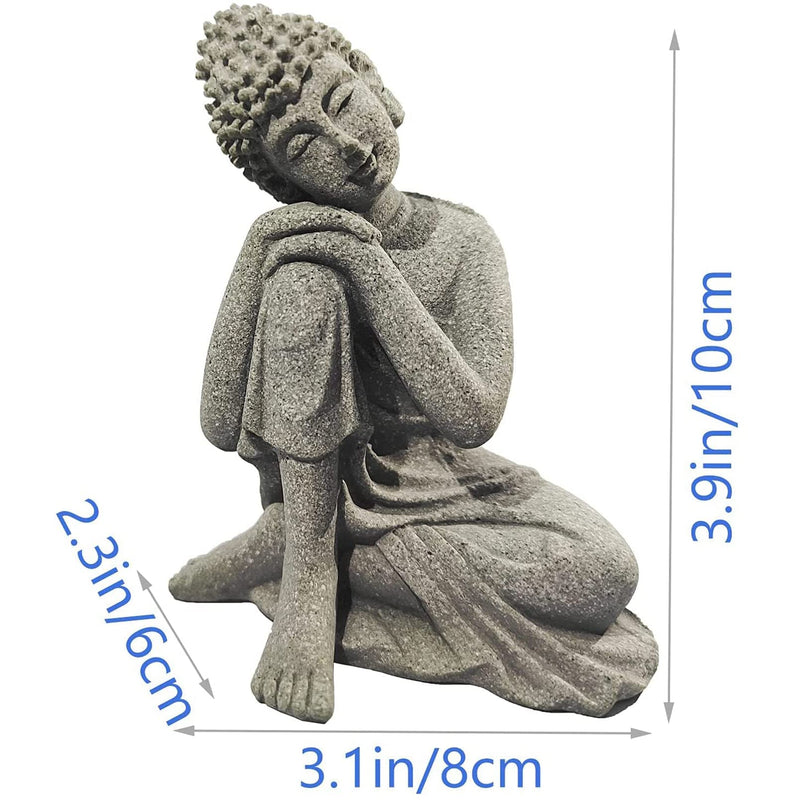 Meditating Buddha Aquarium Ornaments, for Fish Tank Home Garden Decoration, Simulation Handicraft Medium - BeesActive Australia