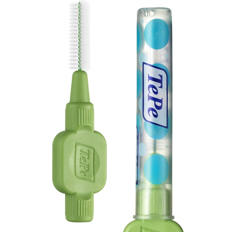 Green TePe Interdental Brushes 0.8 mm - 5 Packets of 8 (40 Brushes) by Tepe - BeesActive Australia