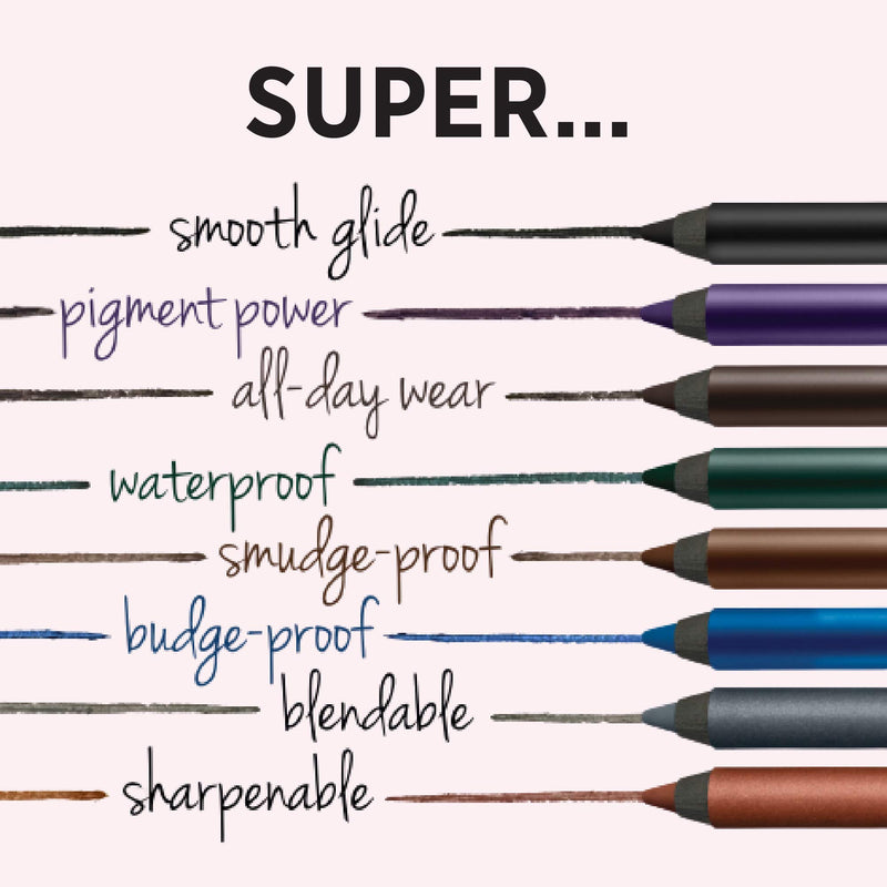 IT Cosmetics Superhero No-Tug Gel Eyeliner, Super Black - Intense Ultra-Black - Waterproof, Blendable Formula - Sharpenable Pencil - 0.042 oz Super Black (Intense Ultra - BeesActive Australia