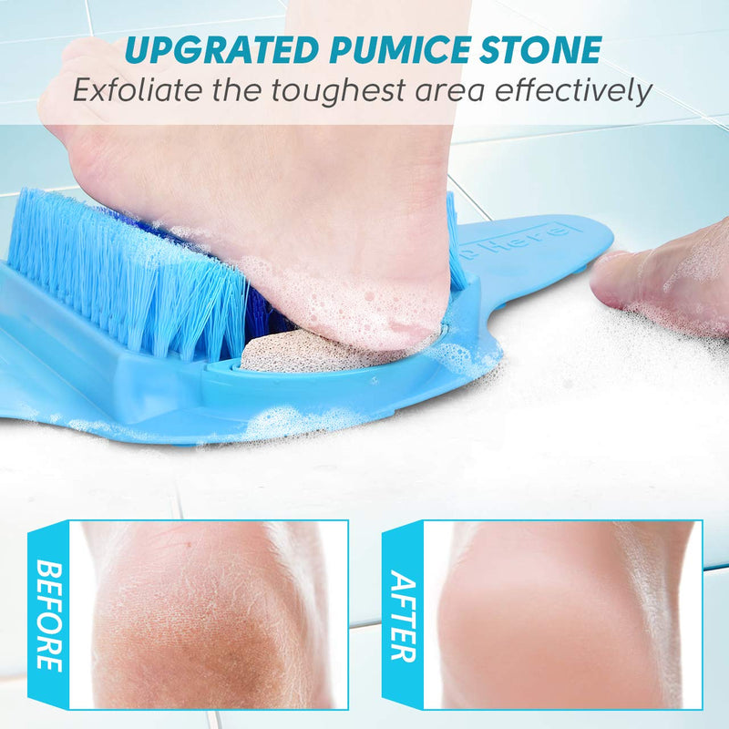 BESKAR Foot Scrubber Replacement Pumice Stone, Foot Brush, Foot Cleaner, Foot Exfoliator with Floor Suction Cup, Foot Spa Massager without Bending in Shower, Dead Skin & Callus Remover - BeesActive Australia