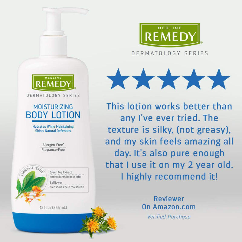 Remedy Dermatology Series Body Lotion for Sensitive & Dry Skin, Paraben Free, Unscented, White, 12 Fl Oz 12 Fl Oz (Pack of 1) - BeesActive Australia