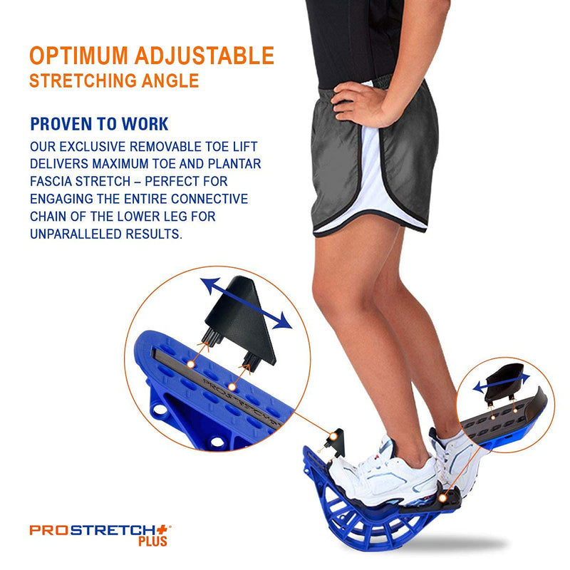 ProStretch Plus Customizable/Adjustable Calf Stretcher and Foot Rocker for Plantar Fasciitis, Achilles Tendonitis and Tight Calves, Made in USA - BeesActive Australia