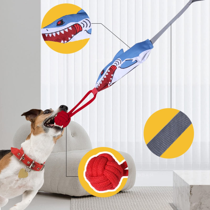 Yizocenguo Dog Rope Toys, Dog Chew Toys for Aggressive chewers,Tug of war Dog Toy, Dog Squeaky Toys, Tough Durable Pull Toys for Small Dogs (Shark) - BeesActive Australia
