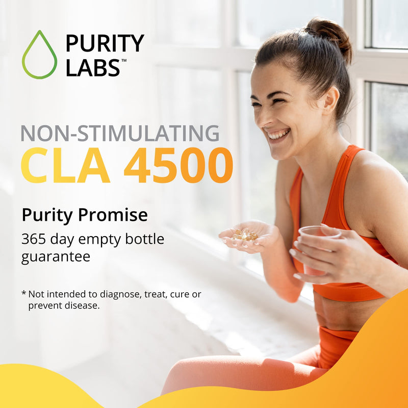 Purity Labs CLA Supplements 4500MG - Non-GMO Safflower Oil - Supports Energy, Weight Loss, Heart Health, and Muscle Health - 180 Soft gels - BeesActive Australia