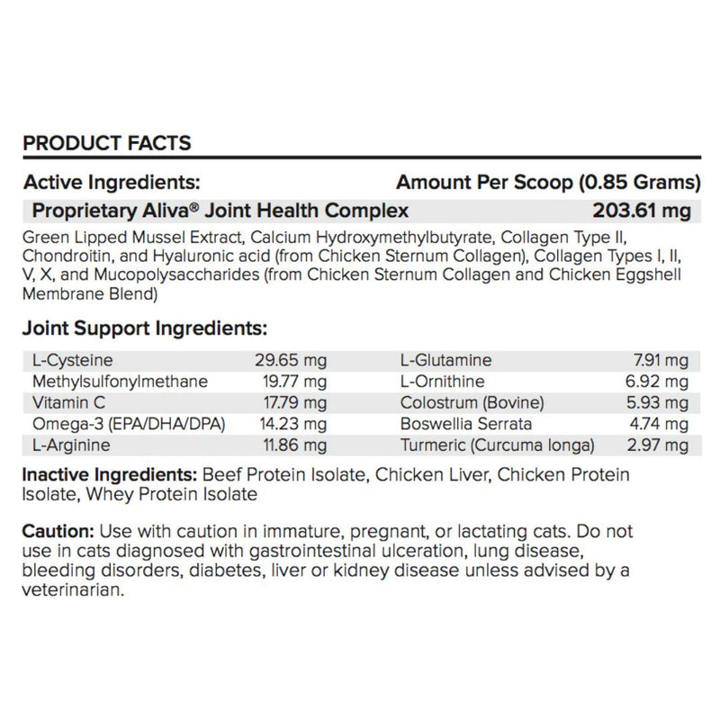 Dr. Bill’s Feline Complete Joint Care | Pet Supplement | Advanced Hip & Joint Supplement for Cats | Contains Green Lipped Mussel Extract, Collagen Type II, Chondroitin, Hyaluronic Acid, and Colostrum - BeesActive Australia