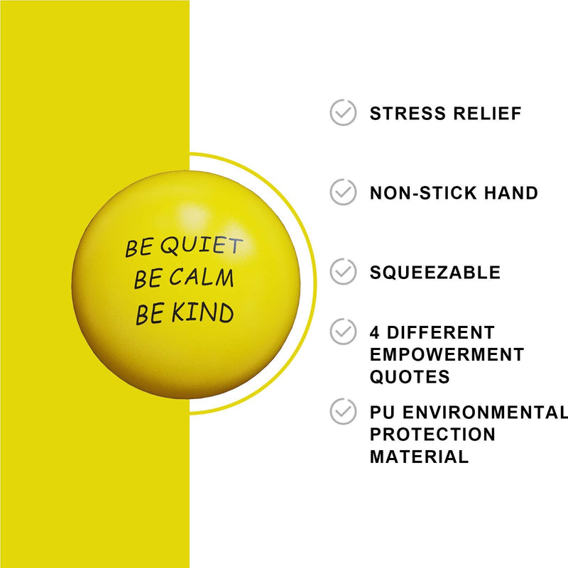 ALMAH Motivational Stress Relief Balls（4 Pack with Quetos）,Strengthen Hand Exercise Toys for Adults and Kids to Relieve Anxiety and Manage Anger - BeesActive Australia