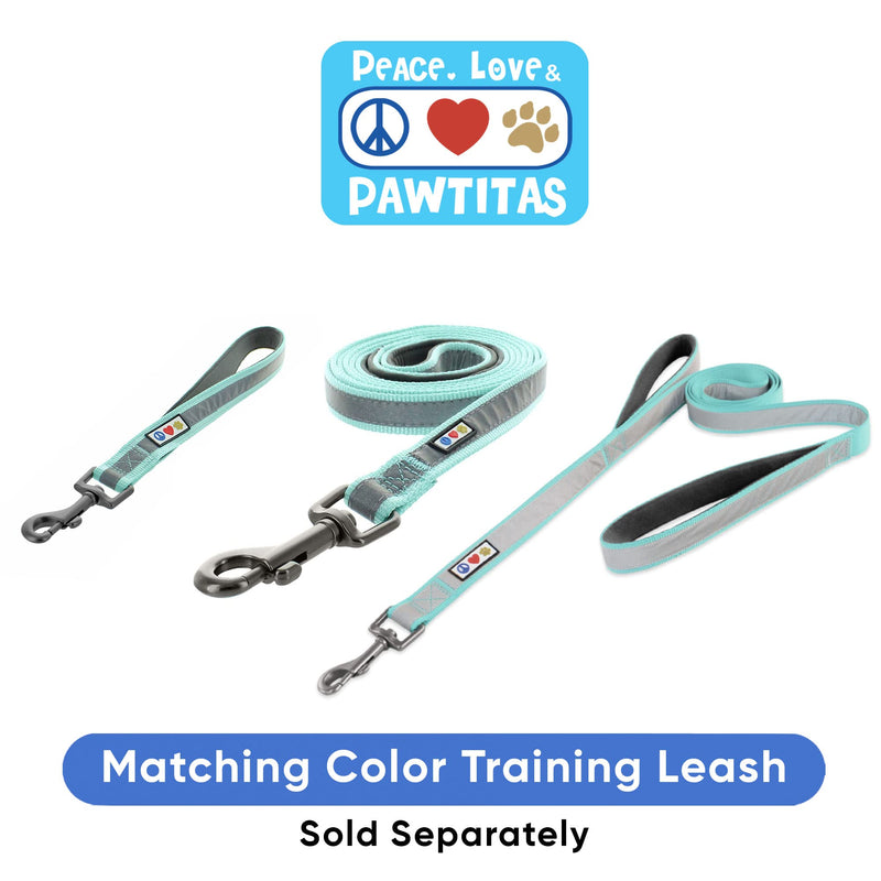 Pawtitas Martingale Dog Collar Puppy Collar Reflective Dog Collar Training Dog Collar Behavioral Dog Collar Medium (Pack of 1) Black - BeesActive Australia