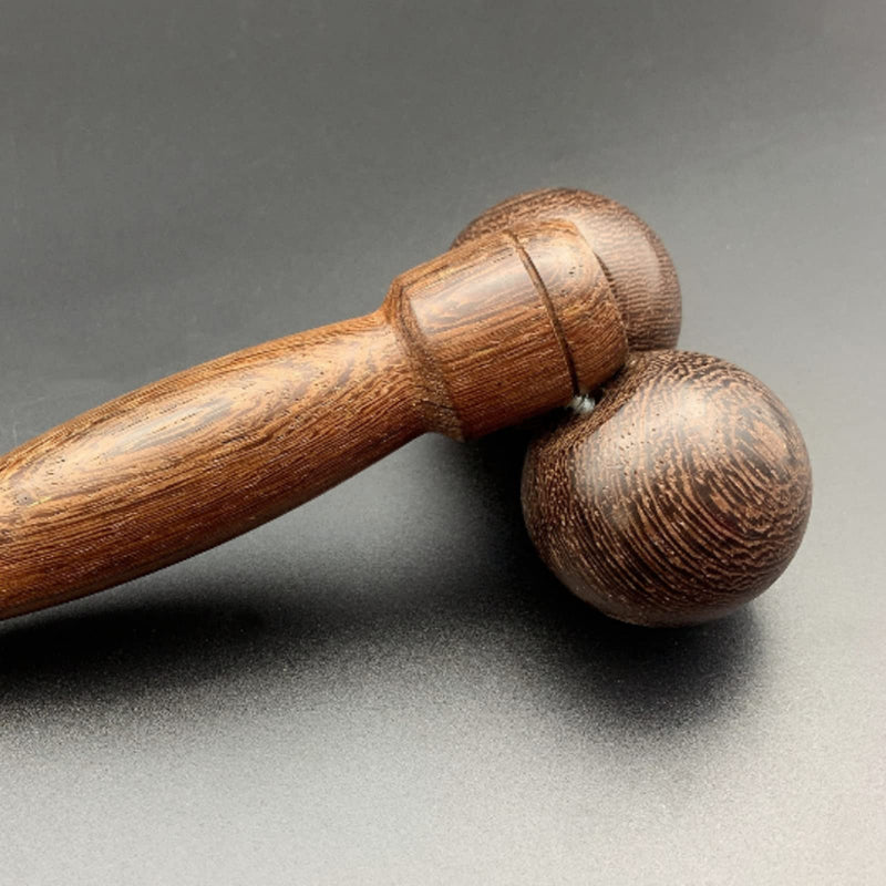 Wood Massage Roller Wooden Manual Body Back Massage Ball Stick Stick Muscle Trigger Point Tool (19cm) 19cm - BeesActive Australia