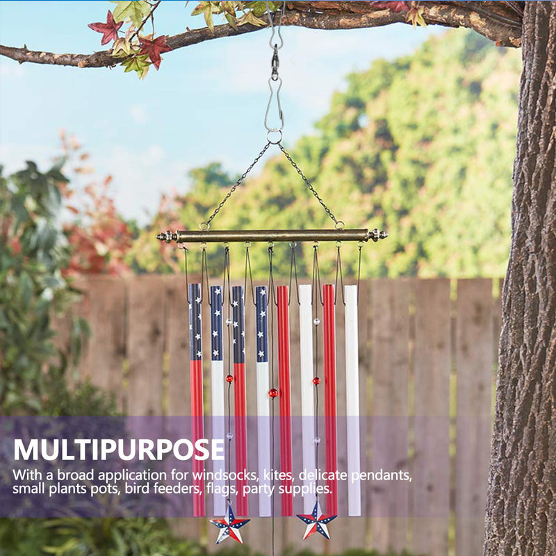 Anley Pack of 10 Windsock Clips - 3" Dual Swivel Hook & 360° Rotatable & Anti-wrap & Stainless - Ideal for Wind Spinners, Small Plants Pots, Bird Feeders, Flags, Party Supplies - BeesActive Australia