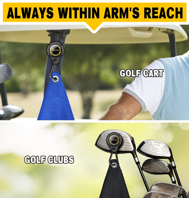 SisterAling Magnetic Clip for Golf Towel,Removable Industrial Magnetic Accessories Design for Strong Hold to Golf Carts or Clubs (Black, 2) Black - BeesActive Australia