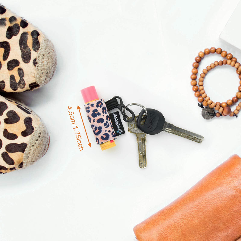 6 Pack Compact Clip-On Chapstick Holder Keychain in 6 Colors, Premium Quick Release Clip - Neoprene Chapstick Sleeve Lip Balm with Clip and Small Rope Leash, Compact Sleeve Fits Most Standard Lip Balm - BeesActive Australia