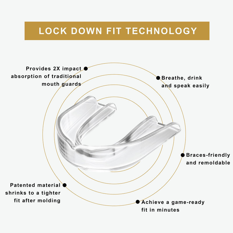 Triad Athletes Sports Mouth Guard for Female Athletes, 1 Pack (Crystal Clear) Custom Fit, Protection for Youth, with Ventilated Case Crystal Clear - BeesActive Australia