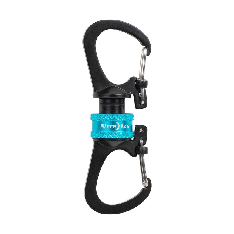 Nite Ize MSBL-03-R7 SlideLock 360° Magnetic Locking Dual Carabiner, Blue - BeesActive Australia
