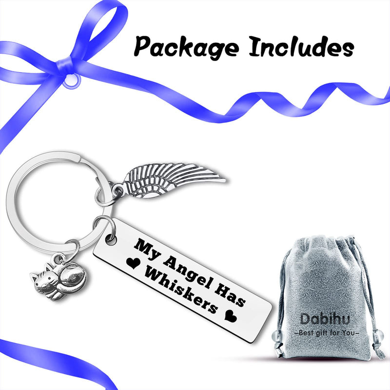 Pet Memorial Sympathy Gift Loss of Cat Keychain Pet Loss Jewelry for Cat Lover Family Friends Pet Owner In Memory of Cat Silver-010 - BeesActive Australia