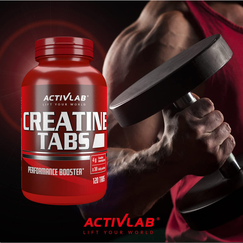 Activlab Creatine Tabs 120 tabs | Pomegranate | 4000mg Monohydrate | Muscle Building, Bodybuilding, Fitness, Cross-Fit | Boost Power, Endurance, Strength | Weightlifting, Powerlifting Gym Supplement - BeesActive Australia