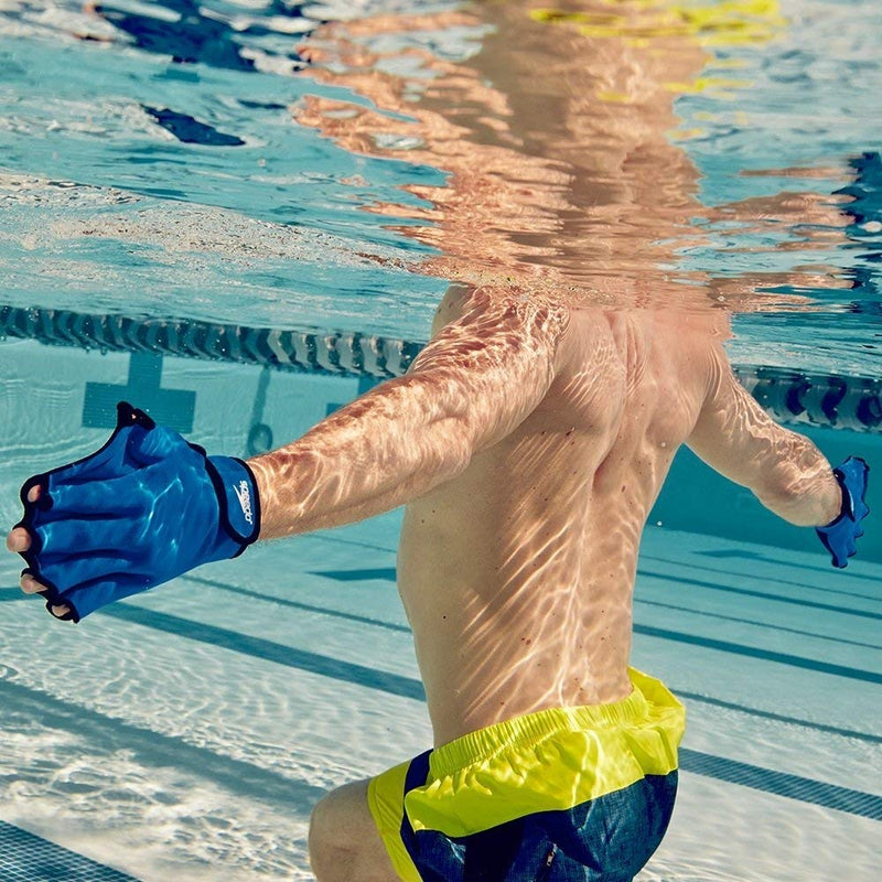 Speedo Aqua Fit Swim Training Gloves Medium Royal - BeesActive Australia