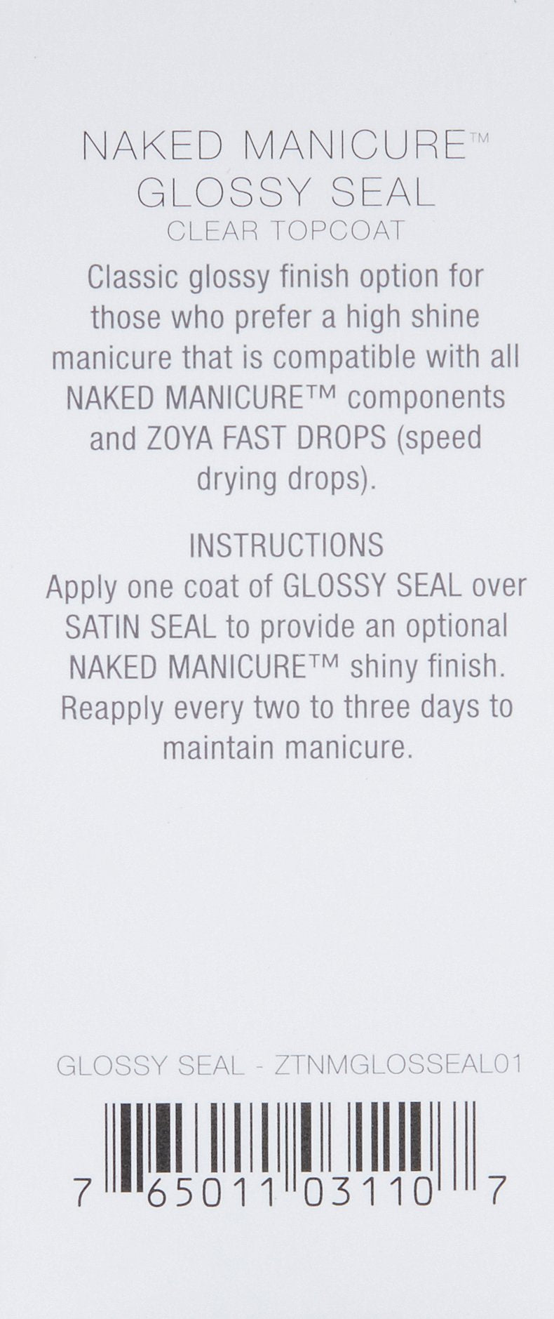 ZOYA Naked Manicure Glossy Seal Top Coat, 0.5 fl. oz. - BeesActive Australia