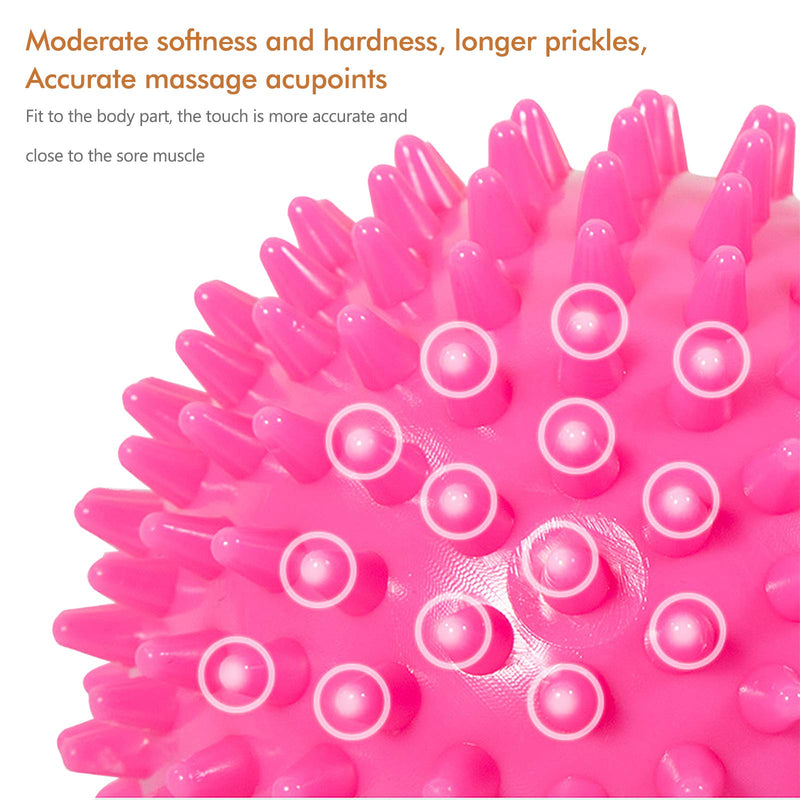Komoyo 2Pcs Spiky Massage Balls, Pilates Spiky Ball Hedgehog Balls Portable Trigger Point Massage Ball Set for Deep Tissue Muscle Recovery Back, Legs, Feet & Hands Muscle Massage (7.5cm) - BeesActive Australia