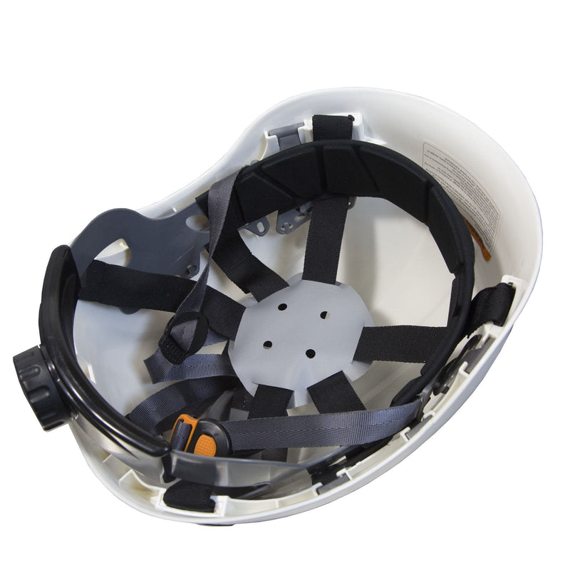 JORESTECH Hard Hat White ABS Work-At-Height and Rescue Slotted Helmet with 6-Point Adjustable Ratchet Suspension ANSI Z89.1-14 Certified For Work, Home, and General Headwear Protection HHAT-03 - BeesActive Australia