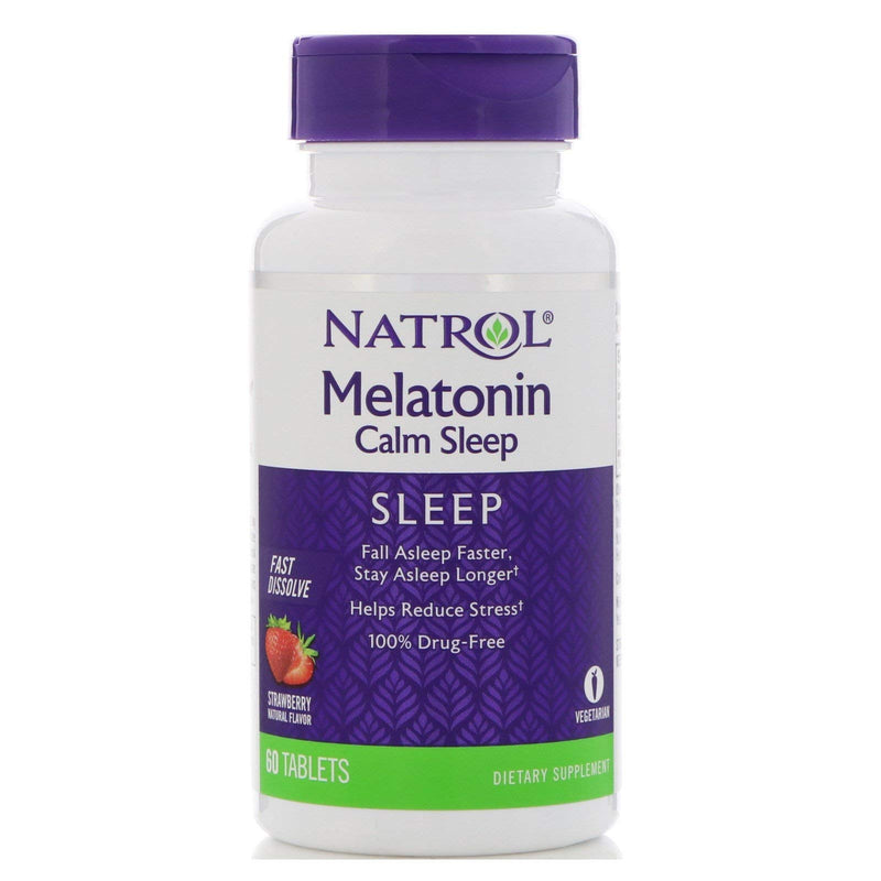 Natrol Advanced Melatonin Calm Sleep 6mg Fast Dissolve Strawberry - 60 Tablets - BeesActive Australia