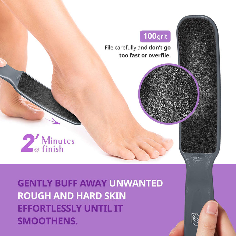 Colossal Foot File Callus Remover, STEINDER EASY Foot file, Double Sided & 2 Pack, Colossal Pedicure Foot RASP, Dead Skin Exfoliator for Hygienic & Safe, Designed for Comfort & Safe - BeesActive Australia