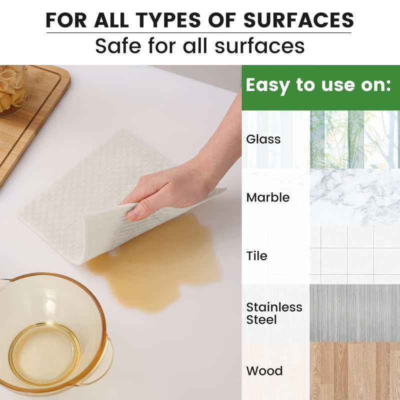 Homaxy Swedish Dishcloths for Kitchen, 10 Pack Reusable and Eco-Friendly Cellulose Sponge Cloths Dish Towels, Absorbent and No Odor Paper Towels for Dishes ＆ Counters, White Pack of 10 - BeesActive Australia