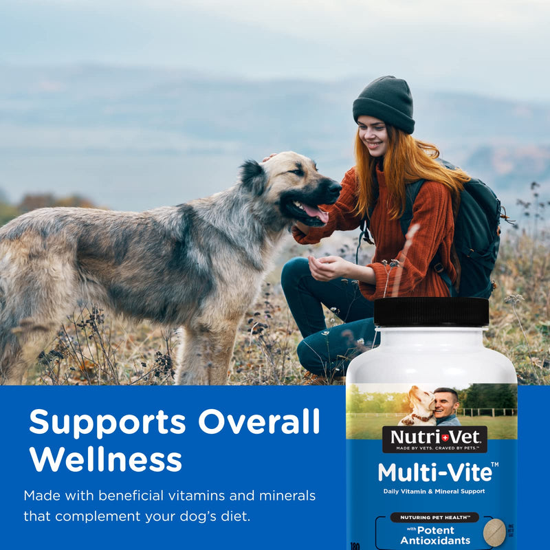 Nutri-Vet Multi-Vite Chewables for Adult Dogs | Daily Vitamin and Mineral Support to Help Maintain Peak Condition 180 ct - BeesActive Australia