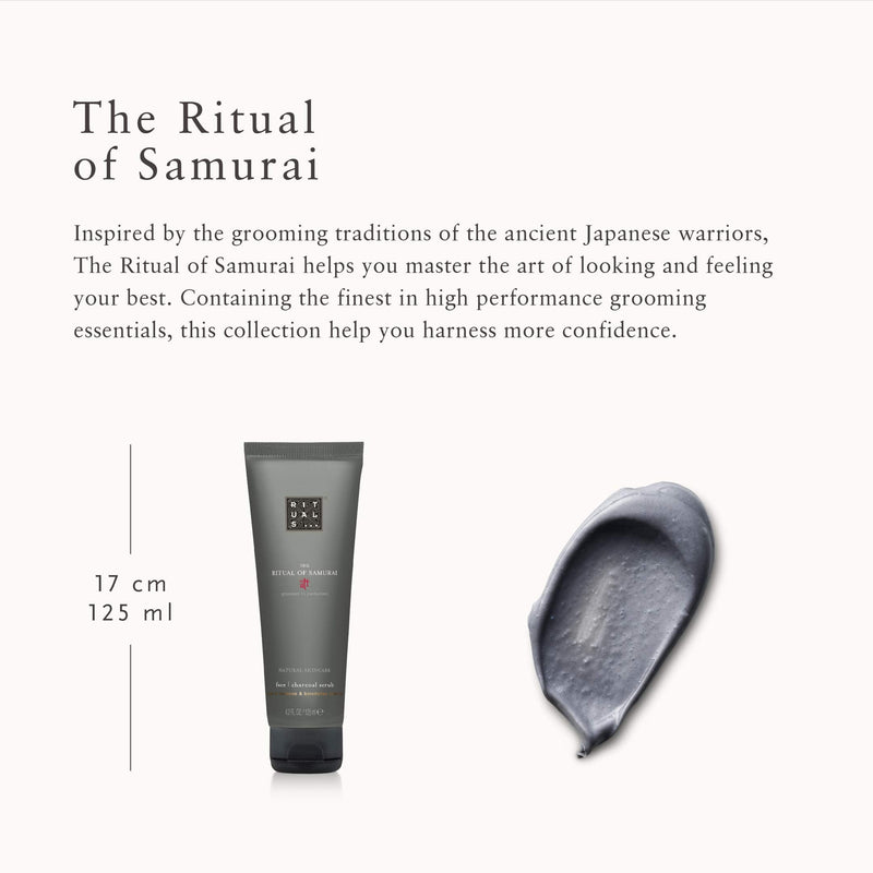 RITUALS Face Scrub from The Ritual of Samurai, 125 ml - With Bamboo, Japanese Mint & Sandalwood - Refreshing & Invigorating Properties - BeesActive Australia